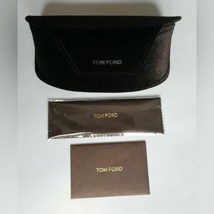 NEW Tom Ford Sunglasses Eyeglasses Large Dark Brown Velvet Case Large Tissue